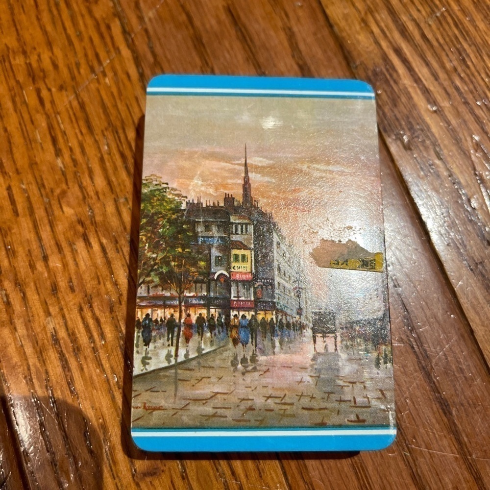 RARE Vintage  BACK TIME HORSE BUGGY ON STREETS  ON PLAYING CARDS